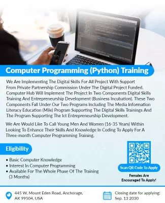 Python Programming Training Event Flyer Template