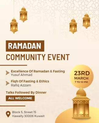 Ramadan Community Event Gathering Flyer Template