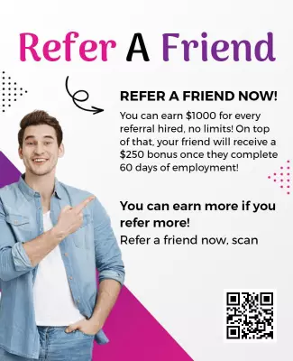 Refer a Friend Incentive Program Flyer Template