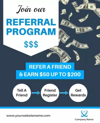 Referral Program Cash Rewards Flyer Template