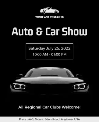 Regional Auto and Car Show Event Flyer Template