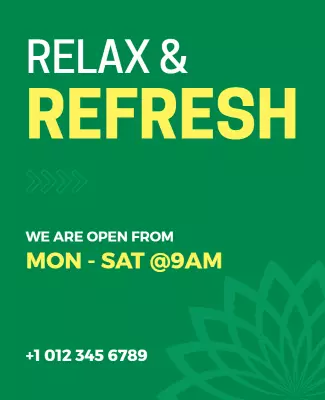 Relax and Refresh Spa Services Flyer Template