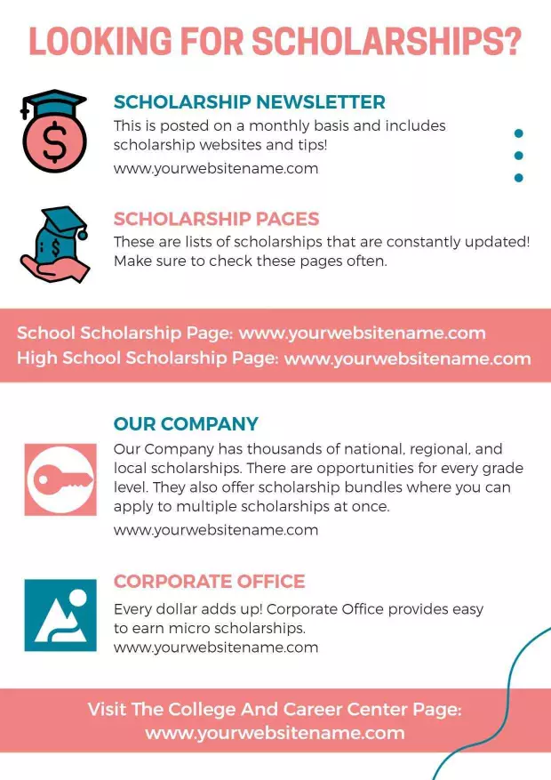 Scholarship Opportunities Information Flyer Template