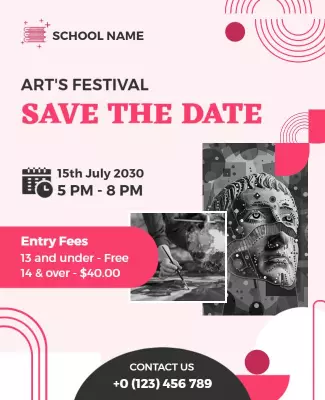 School Art Festival Event Flyer Template