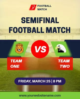 Semifinal Football Match Event Flyer Template