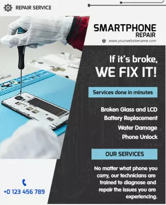 Smartphone Repair Service Flyer Template