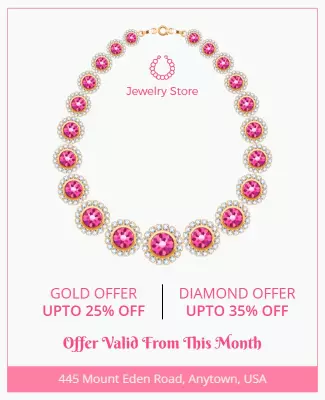 Snow Drift Jewelry Flyer Template