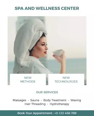 Spa and Wellness Relaxation Flyer Template