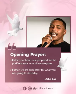 Spiritual Opening Prayer Event Flyer Template