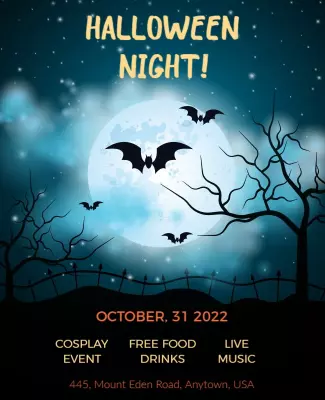 Spooky Halloween Night Event Flyer Template