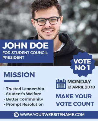 Student Council Election Campaign Flyer Template