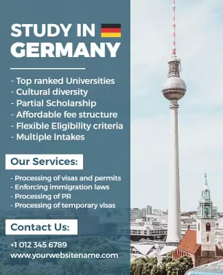 Study Abroad Opportunities in Germany Flyer Template