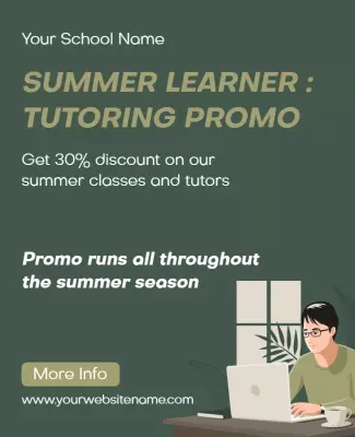 Summer Tutoring Promotion Flyer Template