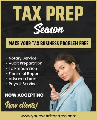 Tax Preparation Services Promotion Flyer Template