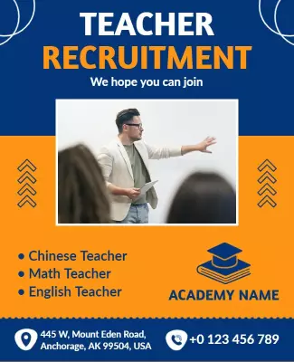 Teacher Recruitment Program Flyer Template