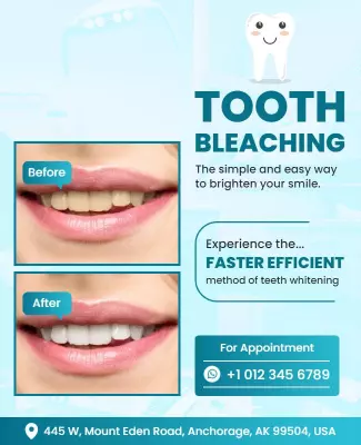 Tooth Bleaching Service Promotion Flyer Template