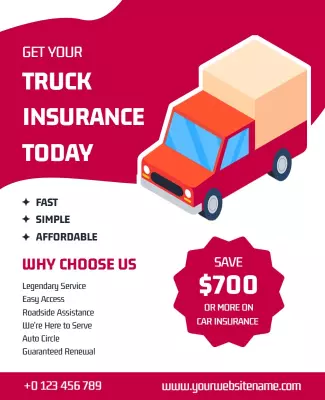 Truck Insurance Flyer Template