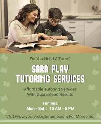 Tutoring Services Promotional Flyer Template