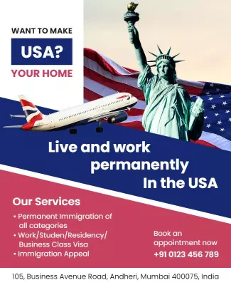 Usa Immigration Services Promotional Flyer Template