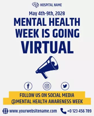 Virtual Mental Health Awareness Week Flyer Template