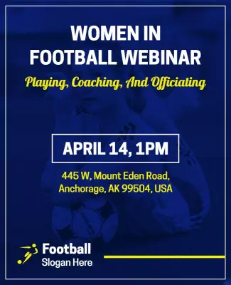 Women in Football Educational Webinar Flyer Template